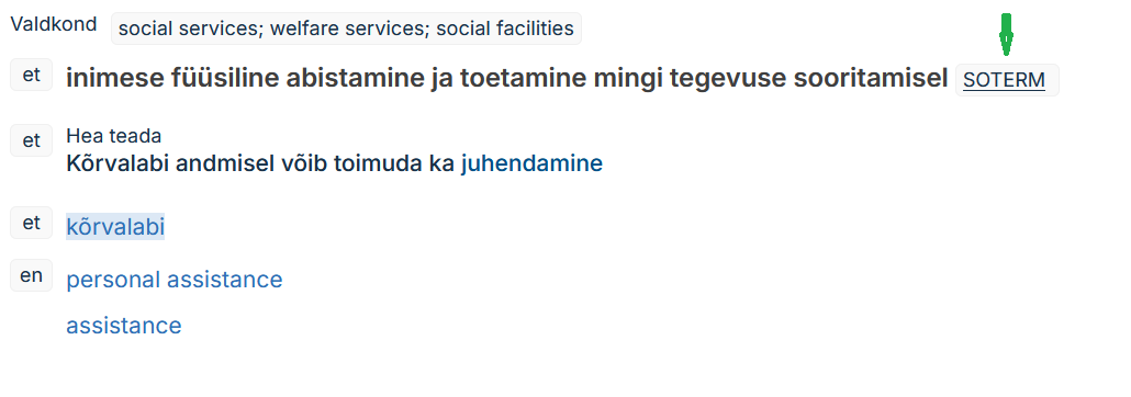 tervisesõnastiku näidis