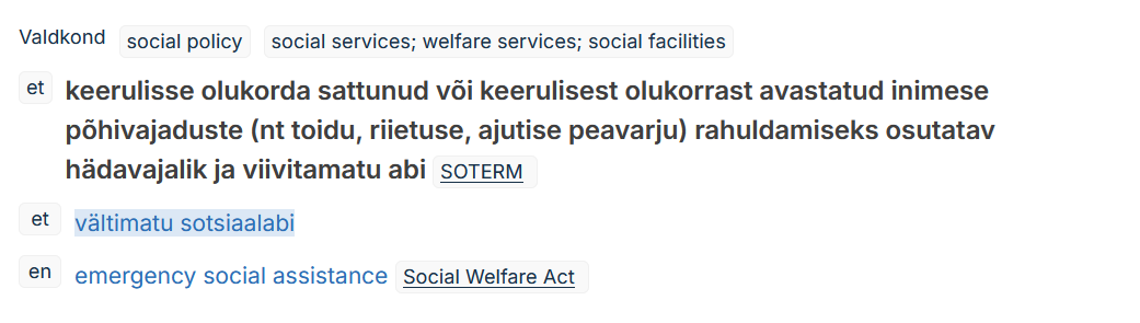 tervisesõnastiku näidis