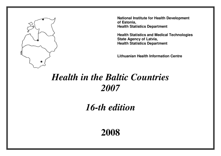 Health in the Baltic Countries. 2007