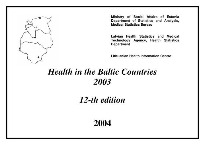 Health in the Baltic Countries. 2003