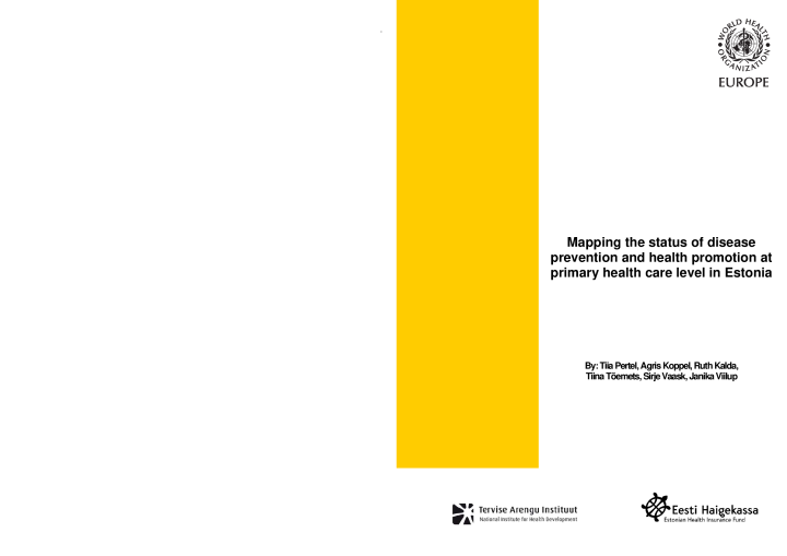 Mapping the status of disease prevention and health promotion at primary health care level in Estonia